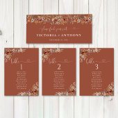 Terracotta Tiny Wildflower Bruiloft Hoofd Tafel Te