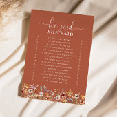 Terracotta Tiny Wildflower Bruiloftsspel