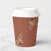 Terracotta Tiny Wildflower Vrijgezellenfeest Papieren Bekers (Rechts)