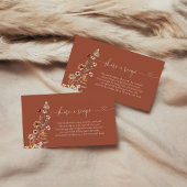 Terracotta Tiny Wildflower Vrijgezellenfeest Recep Informatiekaartje