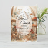 Terracotta Toadstool Woodland Magic Vrijgezellenfe Kaart (Staand voorkant)