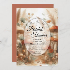 Terracotta Toadstool Woodland Magic Vrijgezellenfe Kaart