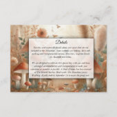 Terracotta Toadstool Woodland Magic Wedding Informatiekaartje (Voorkant)