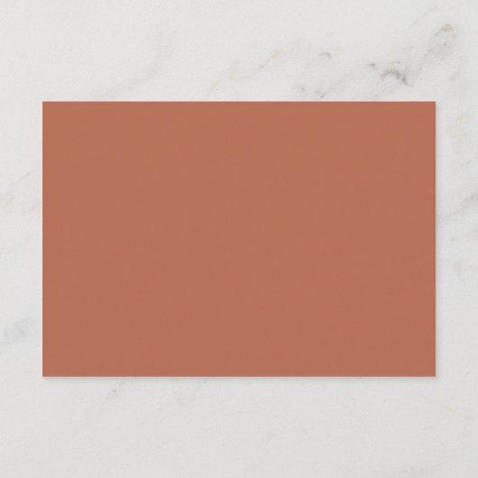 Terracotta Toadstool Woodland Magic Wedding Informatiekaartje (Achterkant)