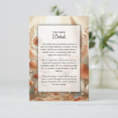 Terracotta Toadstool Woodland Magic Wedding Informatiekaartje (Staand voorkant)