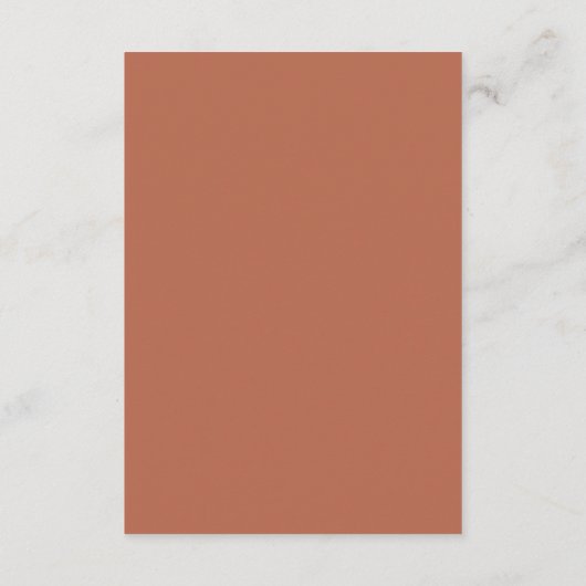 Terracotta Toadstool Woodland Magic Wedding Informatiekaartje (Achterkant)