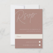 Terracotta | Traditioneel watermerk voor script RSVP Kaartje (Voorkant)