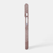 Terracotta Tropical Botanical Palm Leaves Pattern iPhone 16 Hoesje (Linkerkant)