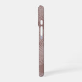 Terracotta Tropical Botanical Palm Leaves Pattern iPhone 16 Hoesje (Linkerkant)