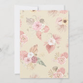 Terracotta Tropical Dried Flowers Baby shower Kaart (Achterkant)