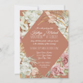 Terracotta Tropical Pampas Greenery Blush Floral Kaart (Voorkant)