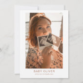 Terracotta Tropisch gedroogd Waterverf Baby shower Kaart (Achterkant)