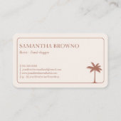 terracotta tropische boom visitekaartje (Achterkant)