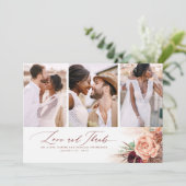 Terracotta Tropische Bruiloft Dank u Bedankkaart (Staand voorkant)