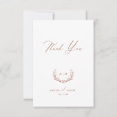 Terracotta Trouwdag Bedankt Flat Note Kaart (Voorkant)