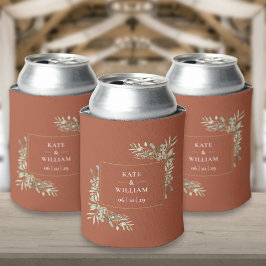 Terracotta trouwdag groenblijvende blad koeler