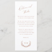 Terracotta trouwdag welkom en dank u kaart (Voorkant)