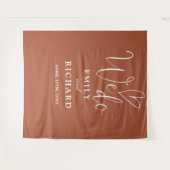 Terracotta Trouwfotobackdrop Wandkleed (Voorkant (horizontaal))