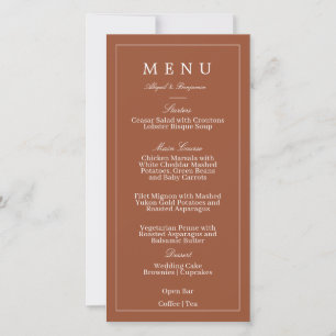 Terracotta Trouwmenu
