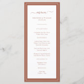 Terracotta Trouwmenu Menu (Voorkant)