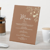 Terracotta Trouwmenu Reclamebord Met Voetstuk (Insitu)