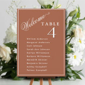Terracotta Trouwplattegrond Kaarten Namen Gast