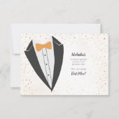 Terracotta Tuxedo Beste Man Confetti Voorstel Kaart (Voorkant)