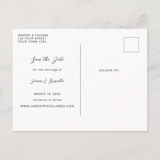 Terracotta, uitnodiging voor een moderne bootfoto (Achterkant)