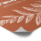 Terracotta varen blad botanische bruiloft gunst te poster (Hoek)