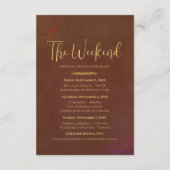 Terracotta Velvet Wedding Accommodatie & Details Informatiekaartje (Achterkant)