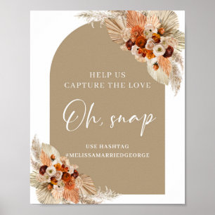 Terracotta verbrand oranje bogoon. poster