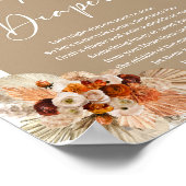 Terracotta verbrand oranje boho Late nachtduikers Poster (Hoek)