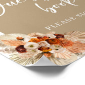 Terracotta verbrand oranje bordeauxrood beige gast poster (Hoek)