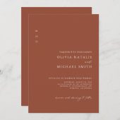 Terracotta verbrand Oranje QR-code in één keer Kaart (Voorkant / Achterkant)