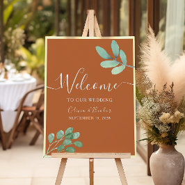 Terracotta Verbrand Oranje Trouw Welkom Poster