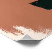 Terracotta Verbrand Sinaasappel Abstract Botanisch Poster (Hoek)