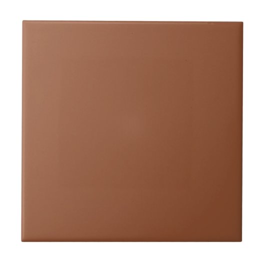 Terracotta verbrand Sinaasappel effen kleur Tegeltje (Voorkant)