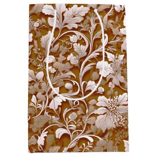 Terracotta Verbrand Sinaasappel wit  botanisch Medium Cadeauzakje (Voorkant)