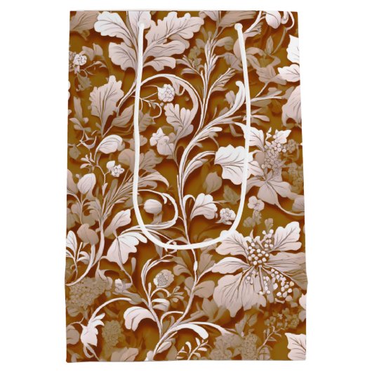 Terracotta Verbrand Sinaasappel wit  botanisch Medium Cadeauzakje (Achterkant)