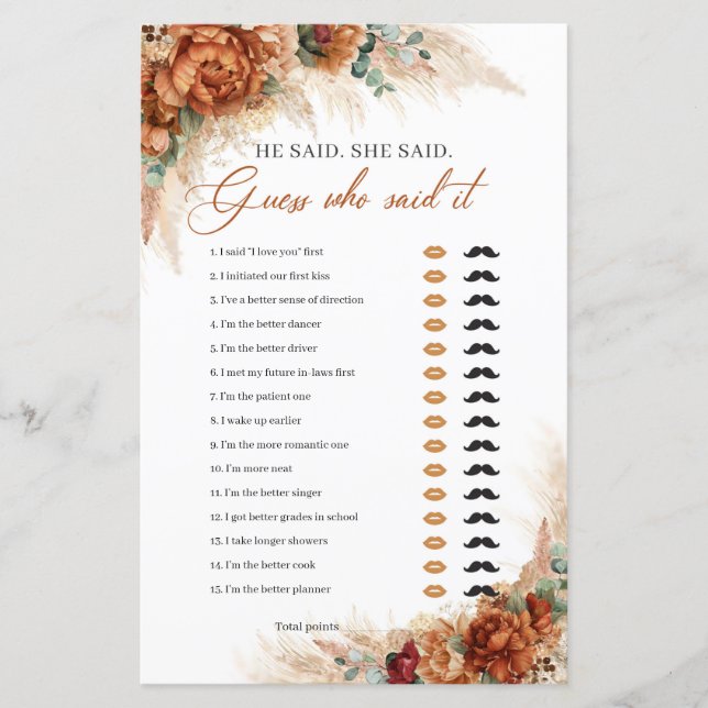 Terracotta verbrande oranje pampas (Voorkant)