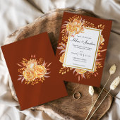 Terracotta verbrande Sinaasappel Elegant Rustiek H Kaart