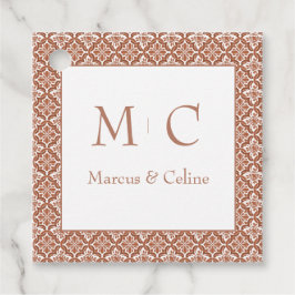 Terracotta verbrande Sinaasappel Toscaanse villa b Bedankjes Labels