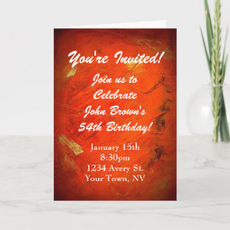 Terracotta verjaardagsuitnodiging direct downloade feestdagen kaart