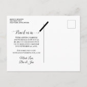 Terracotta verlaat fotokalender bruiloft save date aankondigingskaart (Achterkant)