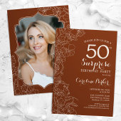Terracotta Verrassingsfoto 50e verjaardag Kaart