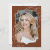 Terracotta Verrassingsfoto 50e verjaardag Kaart (Achterkant)