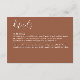 Terracotta - Versluitingskaart Informatiekaartje