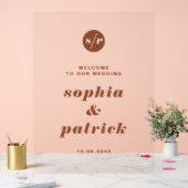 Terracotta vet cursief typografie bruiloft welkom acryl bord (Huwelijk)