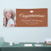 Terracotta vet kalligrafie foto Afstuderen Spandoek (Beurs)