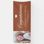 Terracotta vet kalligrafie foto Afstuderen Spandoek (Verticaal)